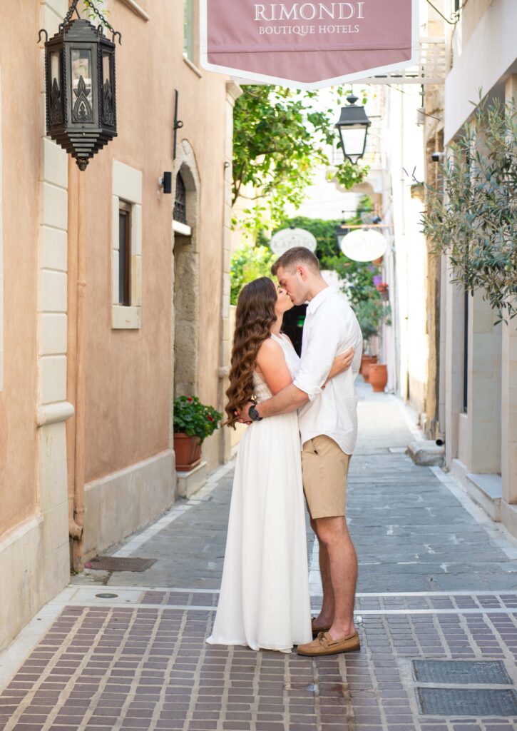 Romantic kiss