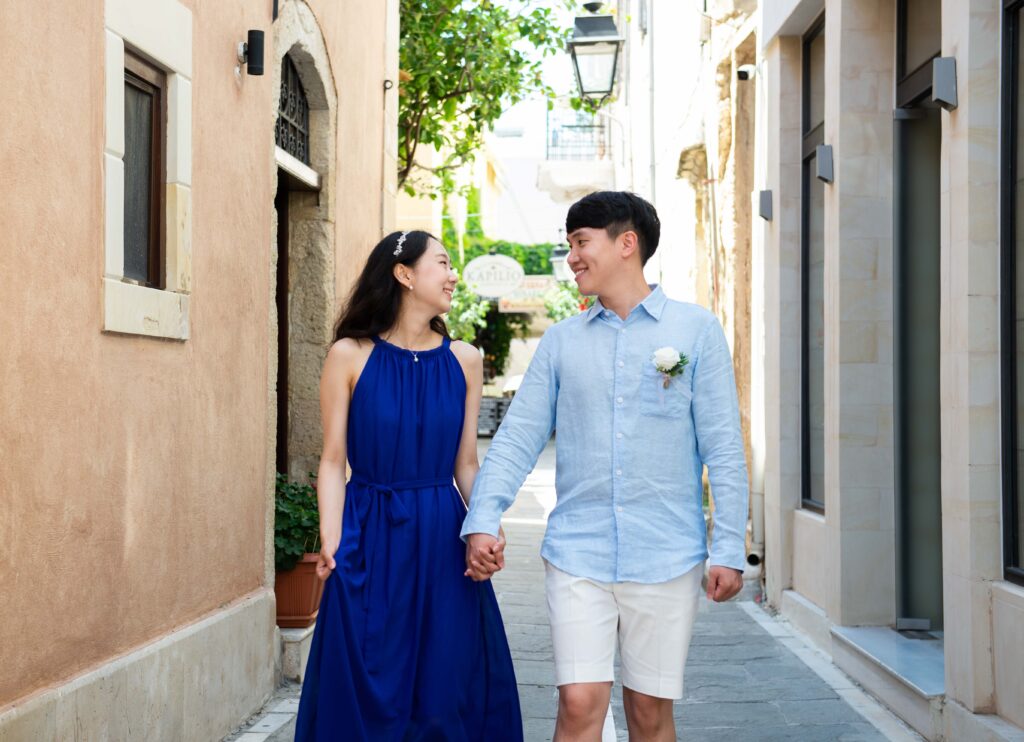 Chinise couple walking