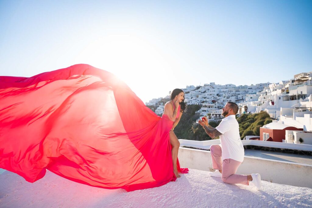 A male proposes to his girlfriend, she says yes